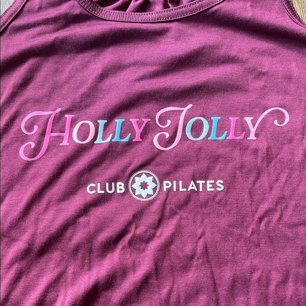 NWT Holly Jolly Club Pilates Tank Top, XL - Picture 2 of 2